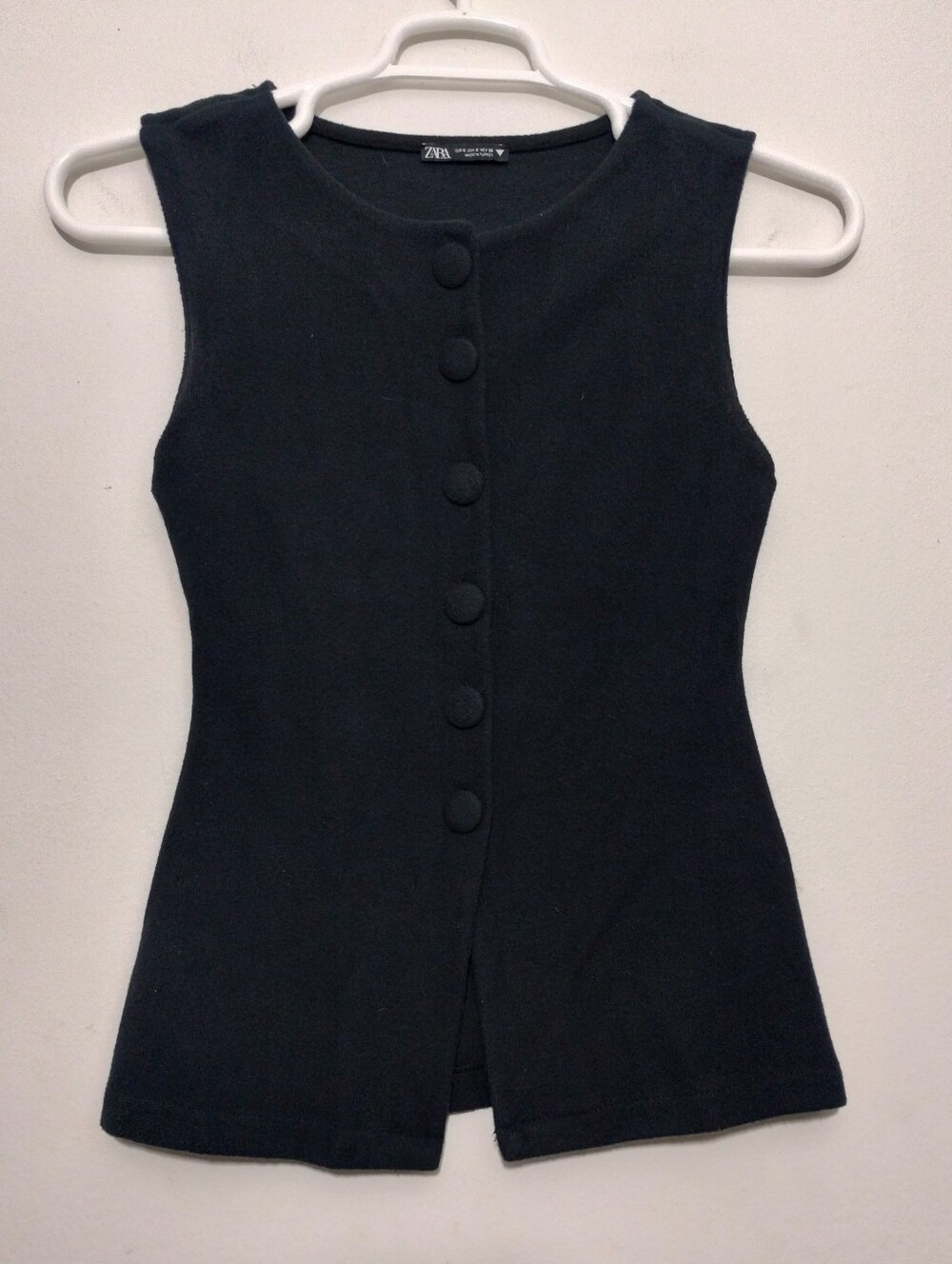 Zara knitted Vest Women's S Front Button Classic